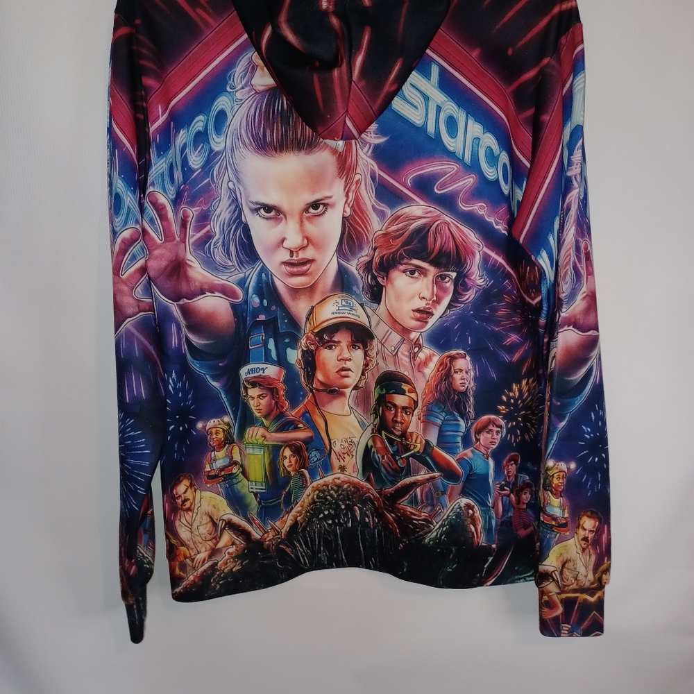 Stranger Things 3 Colorful Graphic Hoodie Great Graphics All Over Awesome - Picture 5 of 12